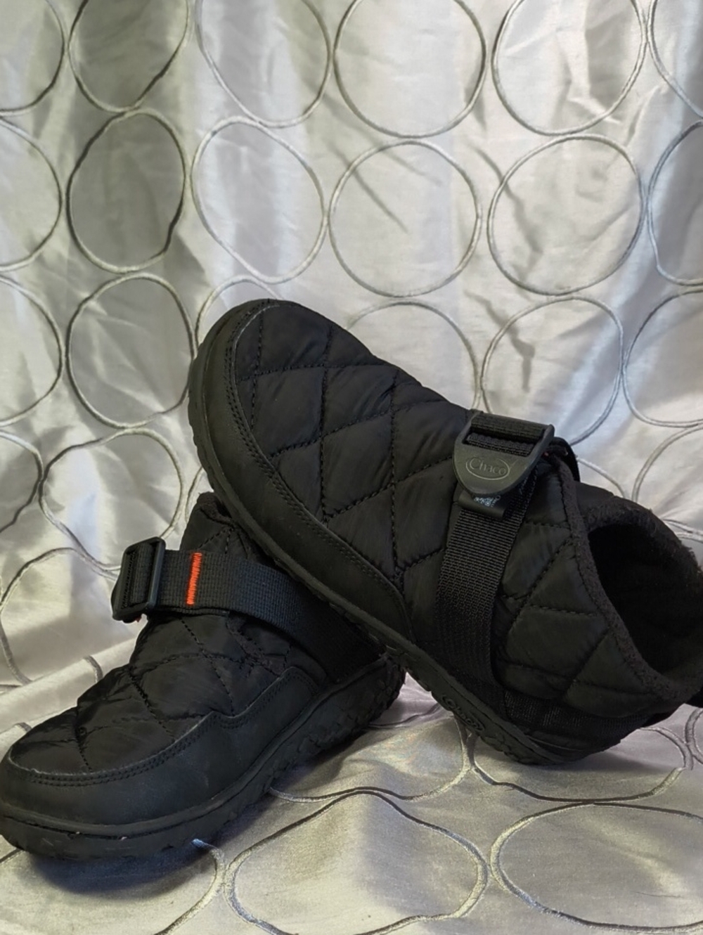 Chaco Youth Kids Ramble Puff Bootie Black Quilted Slip-On Boot w Strap F28